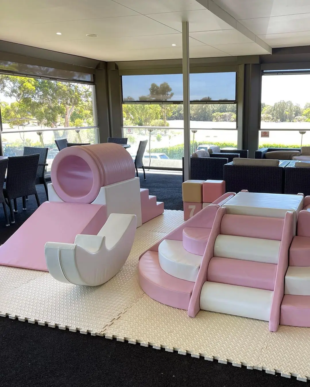 Pastel Soft Play Package For Party Rental Climbing Blocks Pink White