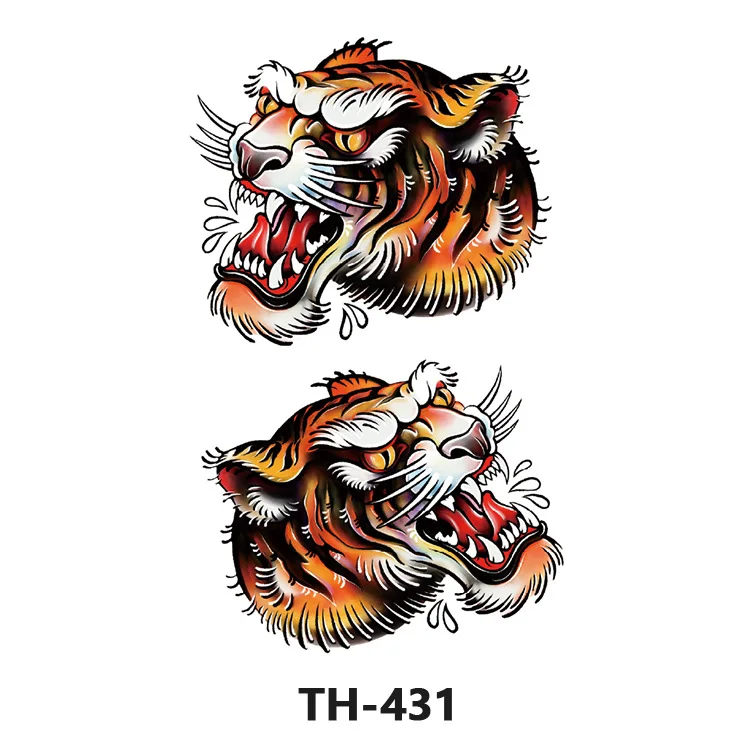 Tiger Tattoo Vector Art Icons and Graphics for Free Download