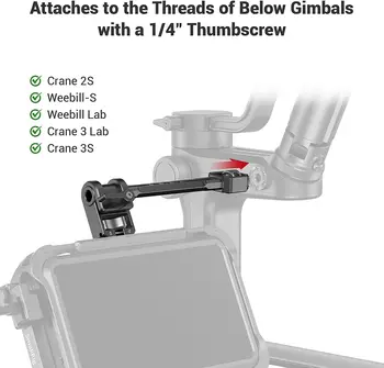 Smallrig Adjustable Camera Monitor Mount for Dji Ronin-S/Ronin-Sc & Zhiyun Crane 2s/Crane 3/3s/Weebill-S -2889 detail image
