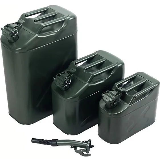 8pcs Jerry Can 20l 5 Gallon Backup Steel Tank Fuel Gasoline Military Green for sale online 