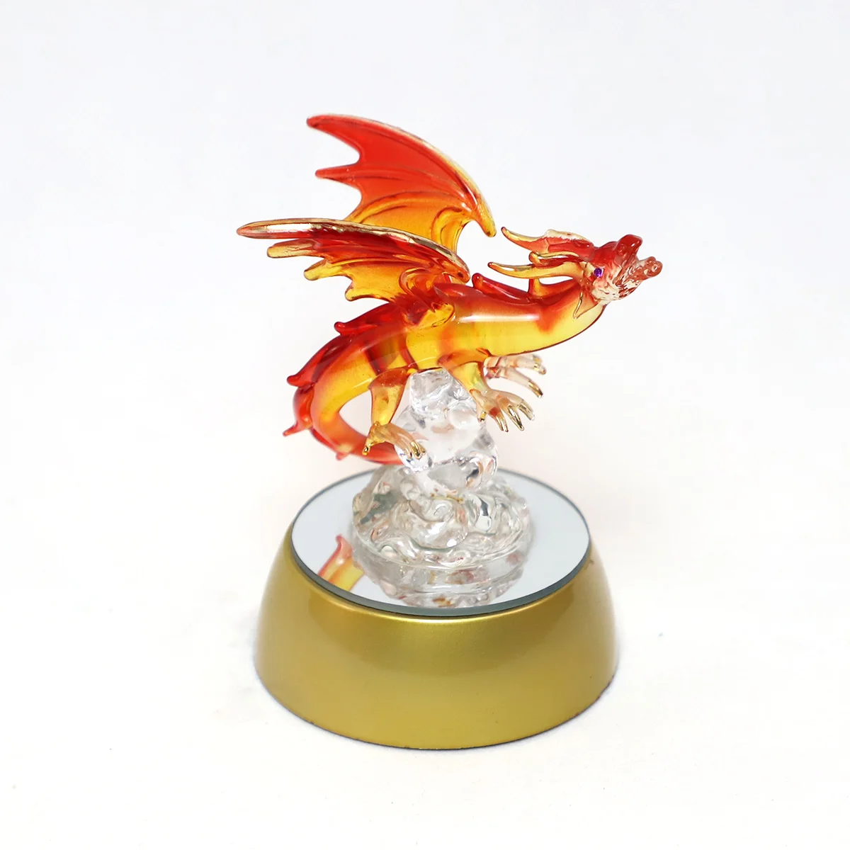 2023 Dragon with Stars Crystal Accented Glass Figurine