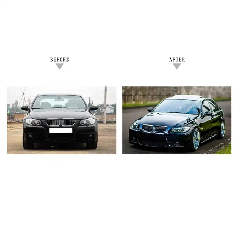 Car Modified M3 Style Body Kits Bumper Dody Hood Fender Side Skirts and Exhaust Pipe for BMW 2005-2008 3 Series E90 M3