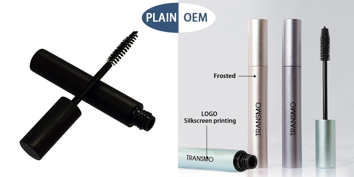 Aluminum Custom Logo Mascara Bottle Packaging 9ml Cylinder Eyelash Mascara Tube Container Buy