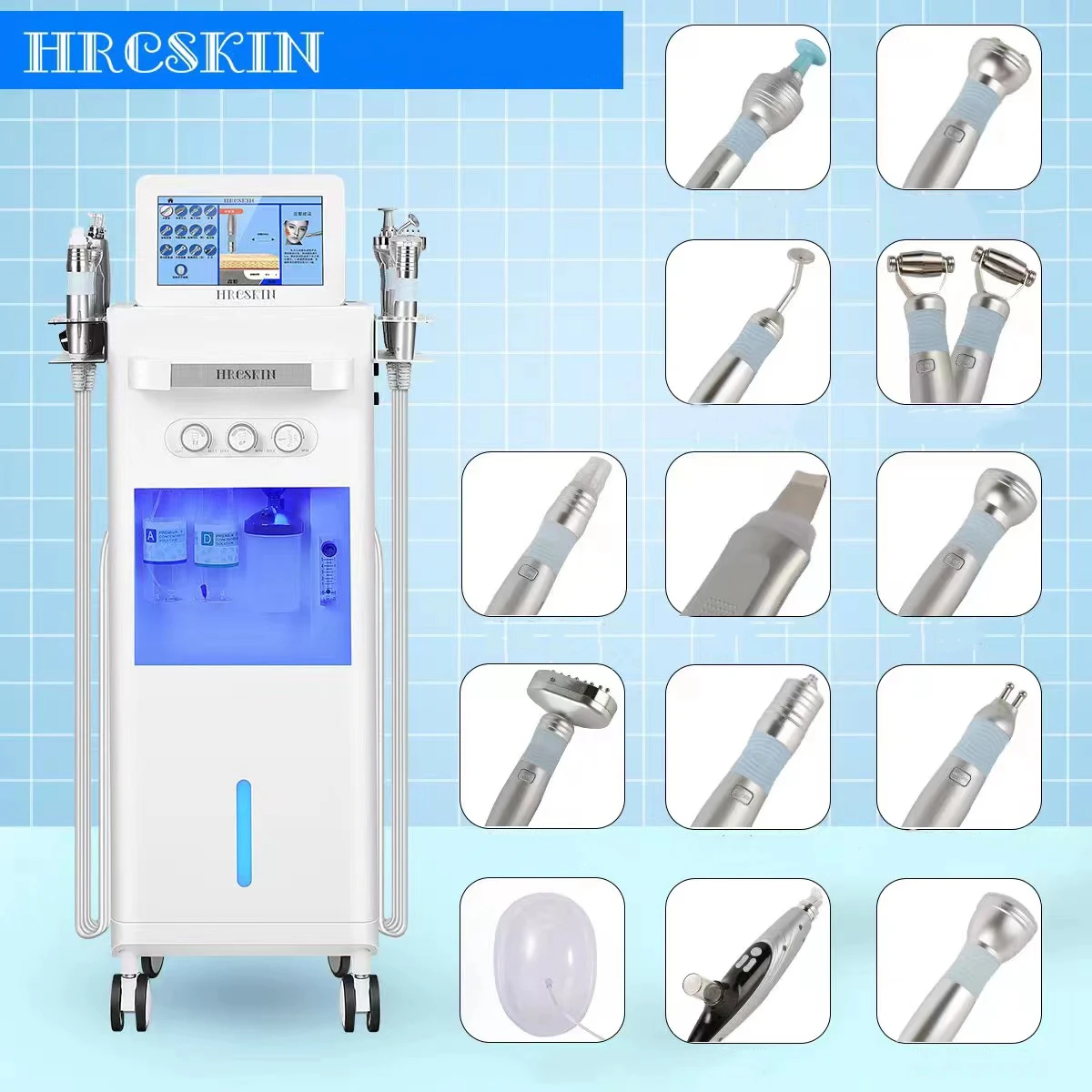 2022 HRCSKIN professional face treatment face cleaning hydra oxygen machine