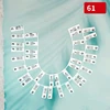 61 keys with white background and black text