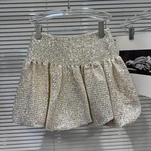 Wholesale Spring 2026 New Fashion Elegant Temperament Celebrity Sparkling Sequins Heavy Industry Bud Skirt Ladies Skirt