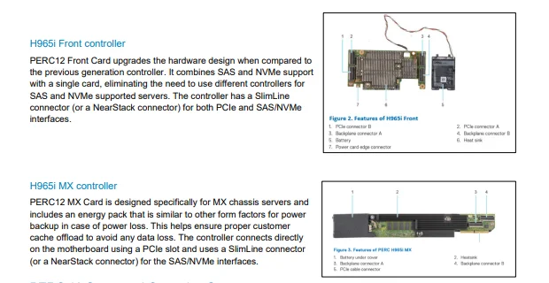 Original Raid PERC 12 H965i 8g DDR4 3200MT/s for Dell Sever