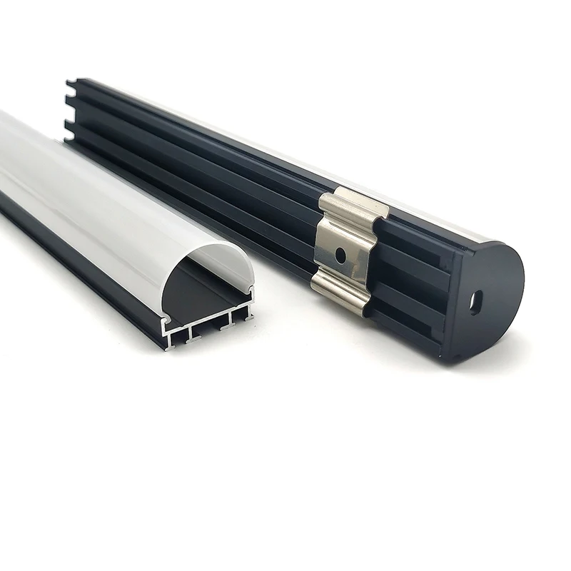 YG-2624B Custom Led Channel for Surface Led Aluminum Profiles Led Lighting Polycarbonate Diffuser Cover Half-round Shape