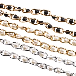 European American 1m Flat Chain Hot Selling Cuban Hip Hop Thick Chain Distinctive Special Bag Parts & Accessories for Men Women