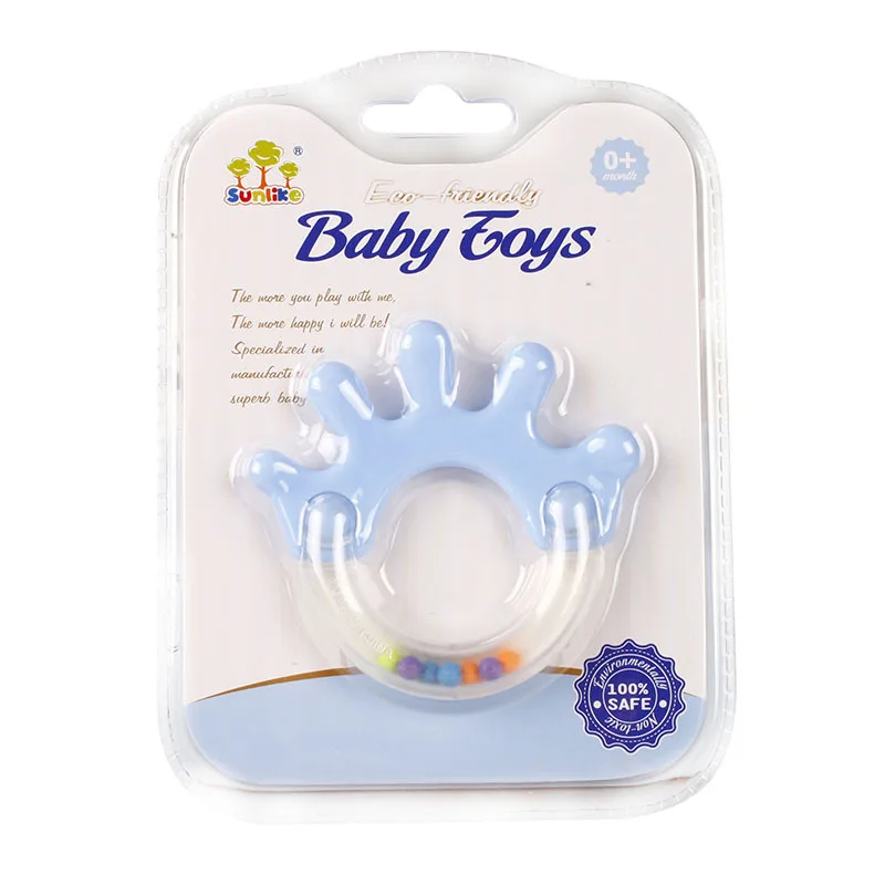 New design hanging bell plastic rings baby rattle teether for baby