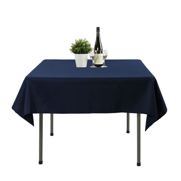 Wholesale custom round rectangular stretch polyester linens table cloth tablecloths for wedding hotel