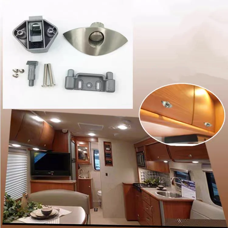 Modern Half Moon RV Cabinet Latch Chrome Zinc Alloy Nylon Furniture ...