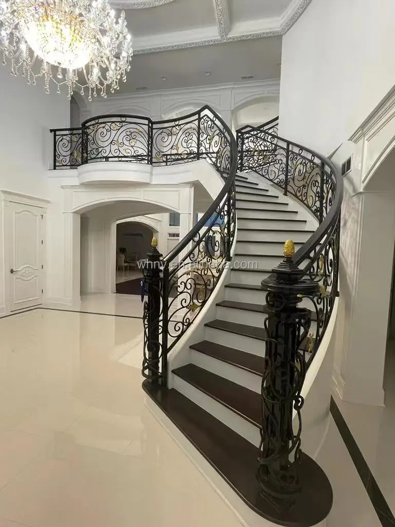 Factory Sale Premium Spiral Stair Ornamental Railings Interior Curved