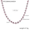steel toner zircon necklace