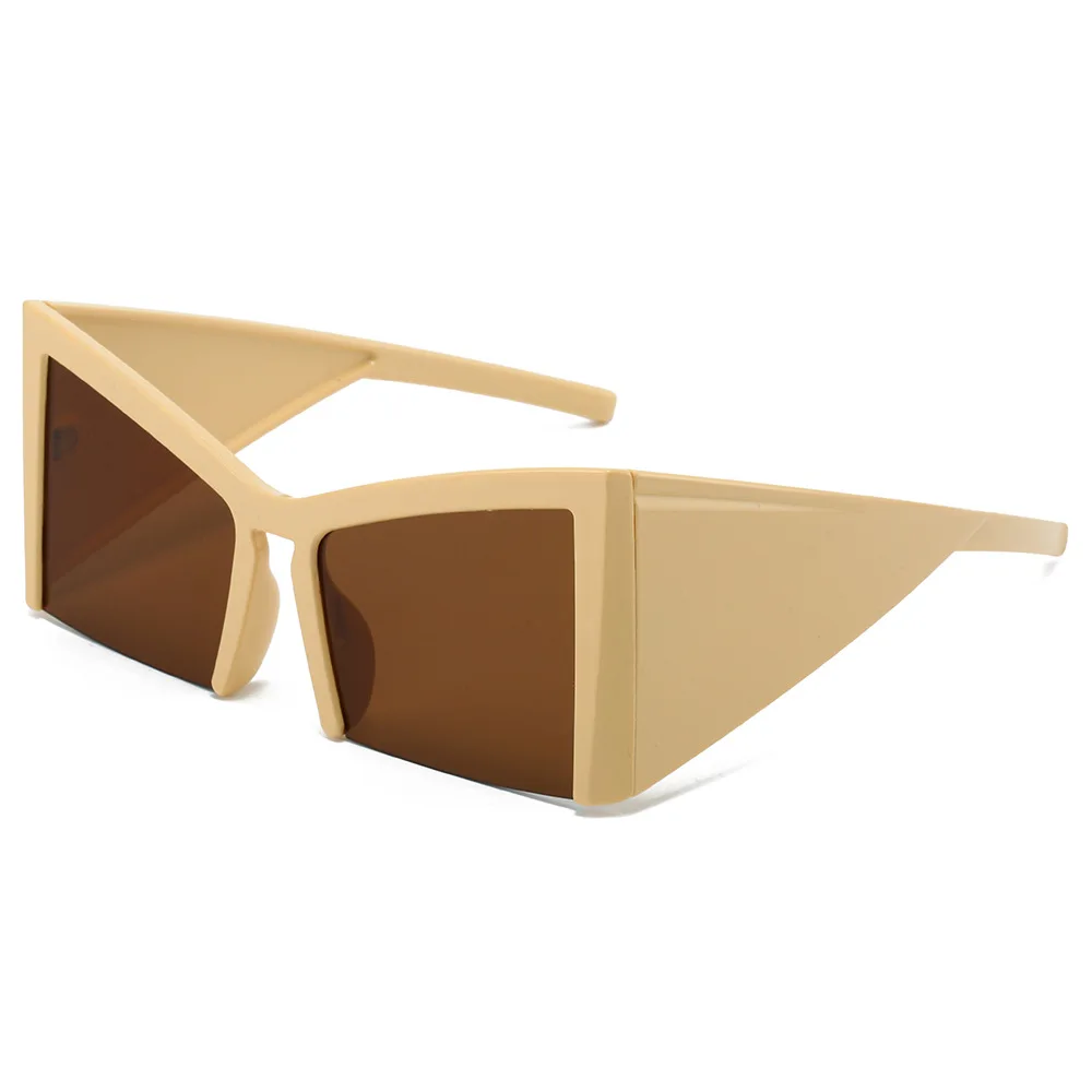 Futuristic Outdoor Shades - Oversized Punk Shield Sunglasses display picture 1