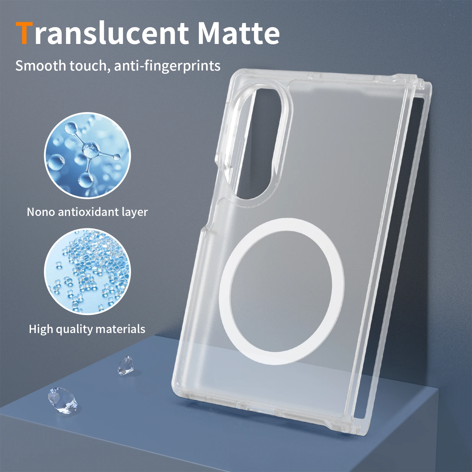product wholesale transparent matte phone case for samsung galaxy z fold 8 7 6 magnetic covers customization supported-3