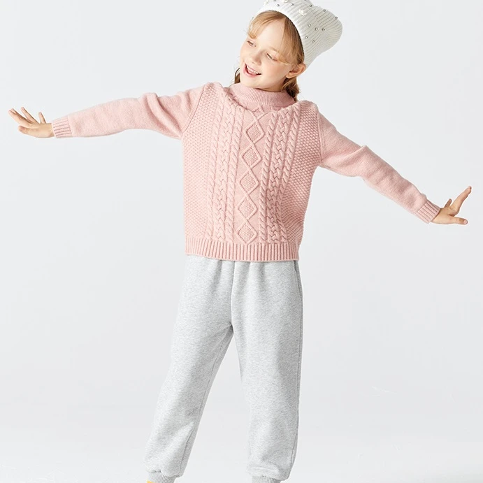 FYB Hot Sale Autumn Winter Custom Kids Sweater  Knitwear Pullover Crew Neck Children Sweaters