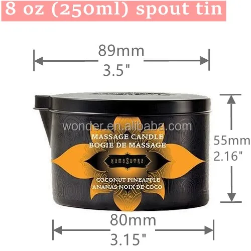 Factory Wholesale Massage Candle Tins With Pouring Spout 8oz 6oz 4oz 1.5oz Buy Massage Candle