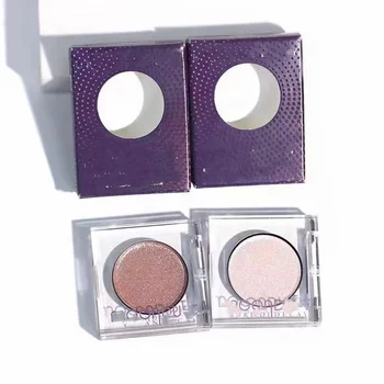 Make up wholesale shimmer eye shadow single custom logo glitter chameleon eyeshadow dark brown single eyeshadow palette