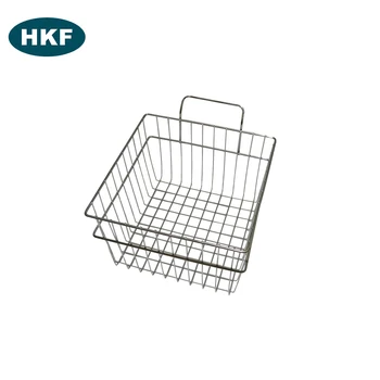 Metal Wire Basket Display for Slatwall Heavy Duty Supermarket Chrome Plating Deep Slatwall Wire Mesh Basket for Clothes