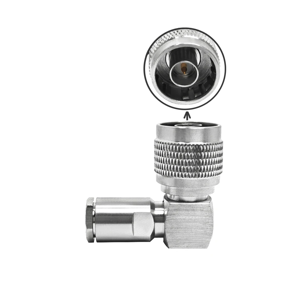 RF Connector N Type Male Pin RA Right Angle 90 Degrees Crimp for LMR300 RG142 RG400 Coaxial Cable