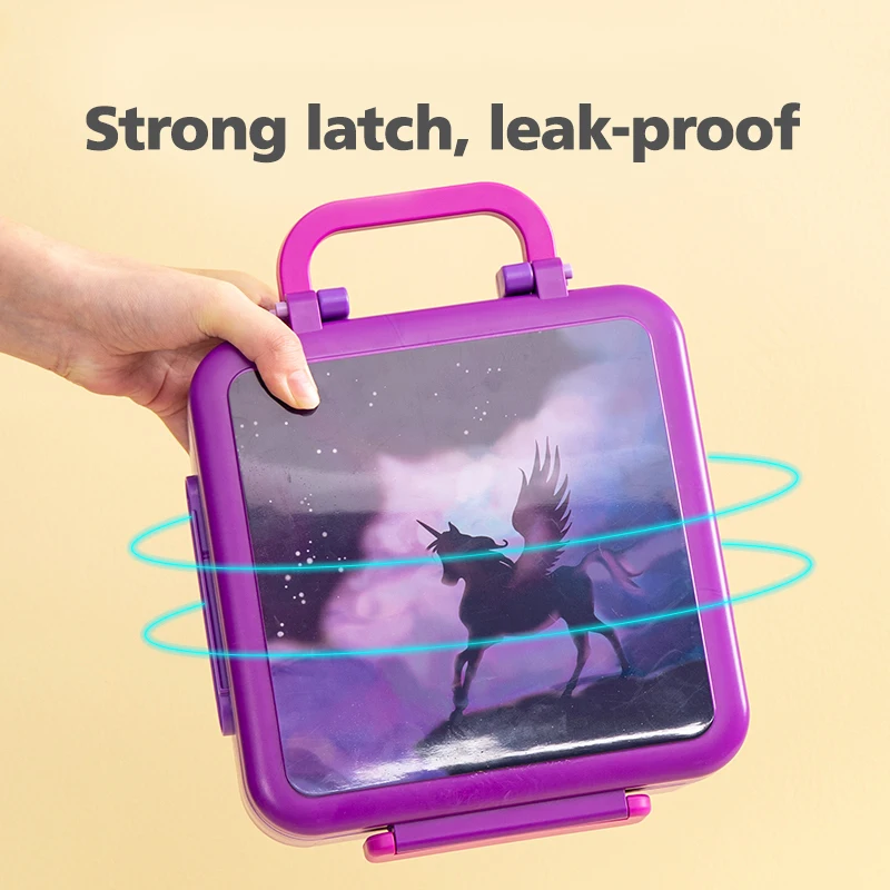 Hot Sale Portable  Food Grade Plastic Insulated Divided Lunch Box Lunch Box for Student Work
