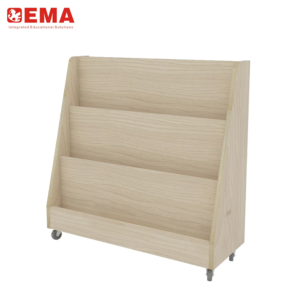 Bibliothèque Double Face Montessori En Bois Massif - Étagère Enfant Pour Livres Et Jouets 42x33 Cm (couleur Naturelle) - 13