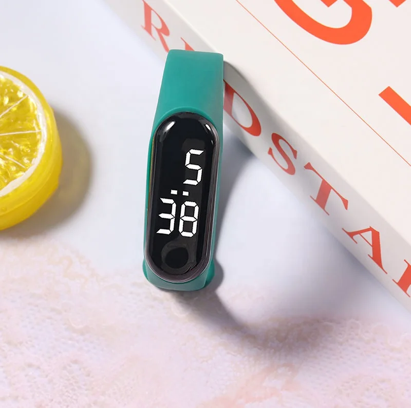 TPU silicone M3 LED Electronic Fashion Student Couple Casual Sports Touch White Light sports watch in waterproof