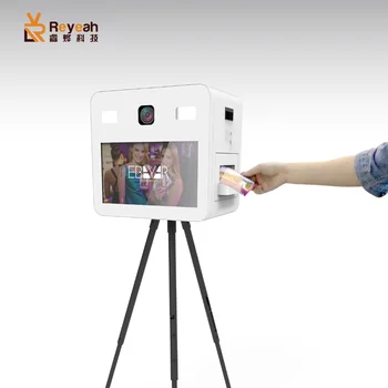 Selfie Stand Photo Booth Machine Portable Wedding Photo Booth Kiosk with Printer and Camera