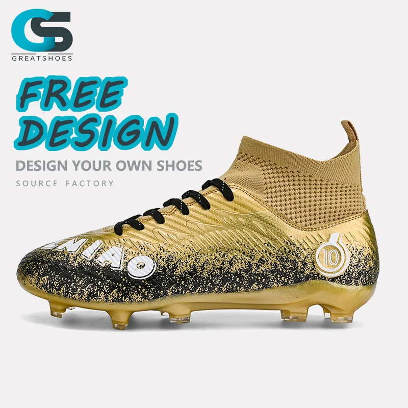 Gold Childrens Soccer Boots Greatshoes Golden Color Football Boots