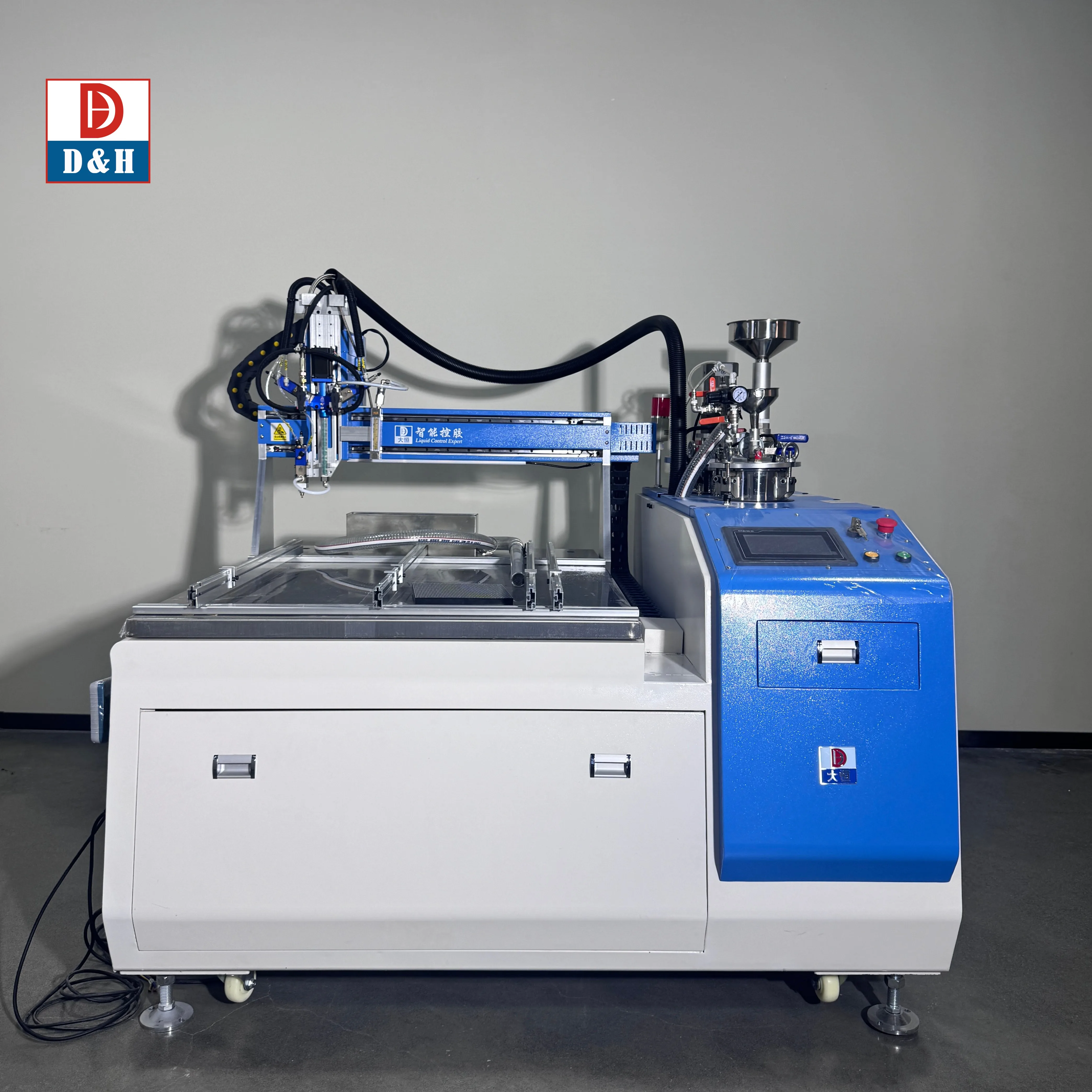 Máquina automática de distribución de pegamento para macetas de dos componentes Máquina robótica de distribución de pegamento epoxi 0