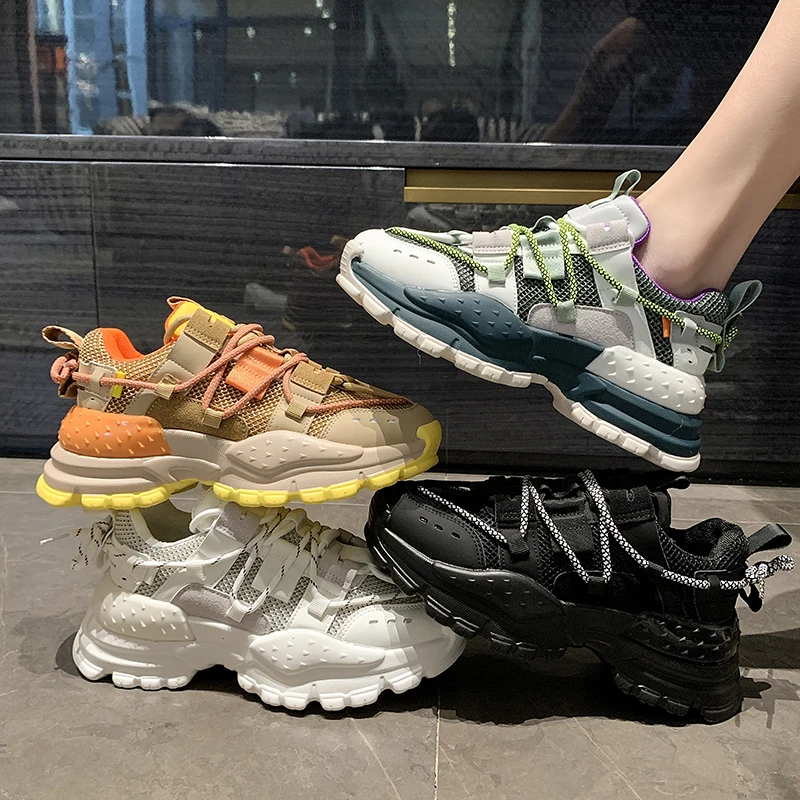 Daddy Shoes Rainbow Bottom Trendy Comfortable Sneakers - Main Image