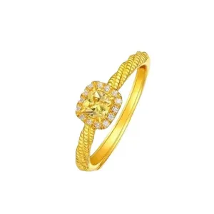 New Arrival 18K Gold Simple Style Diamond Ring Trendy Fine Jewelry for Weddings Engagements Anniversary Gifts Parties Unisex