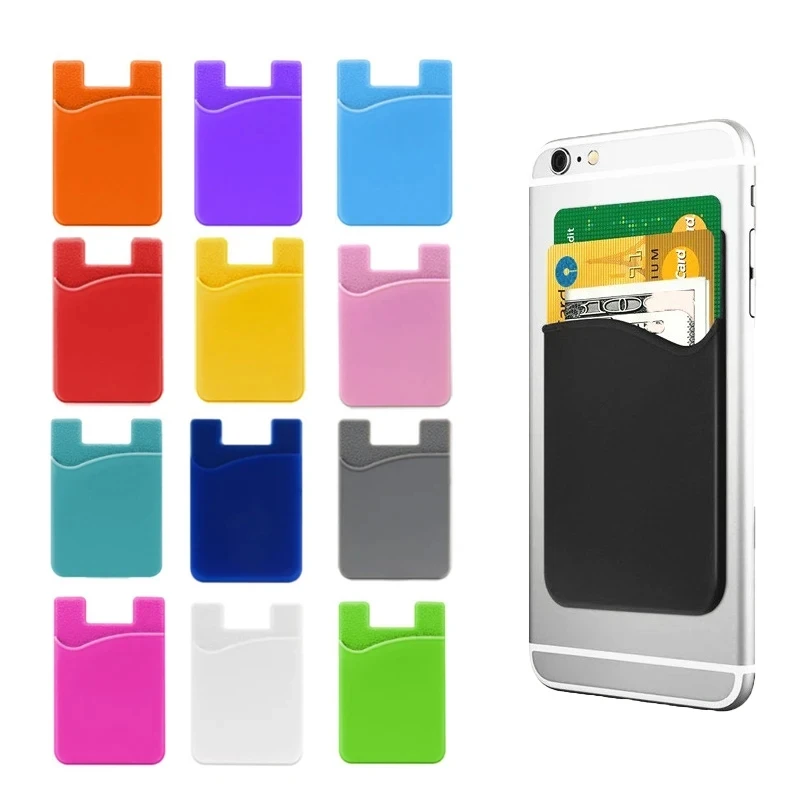 Silicone Card Sticker Cheap Promotional 3M Sticker Self Adhesive Silicone Holder