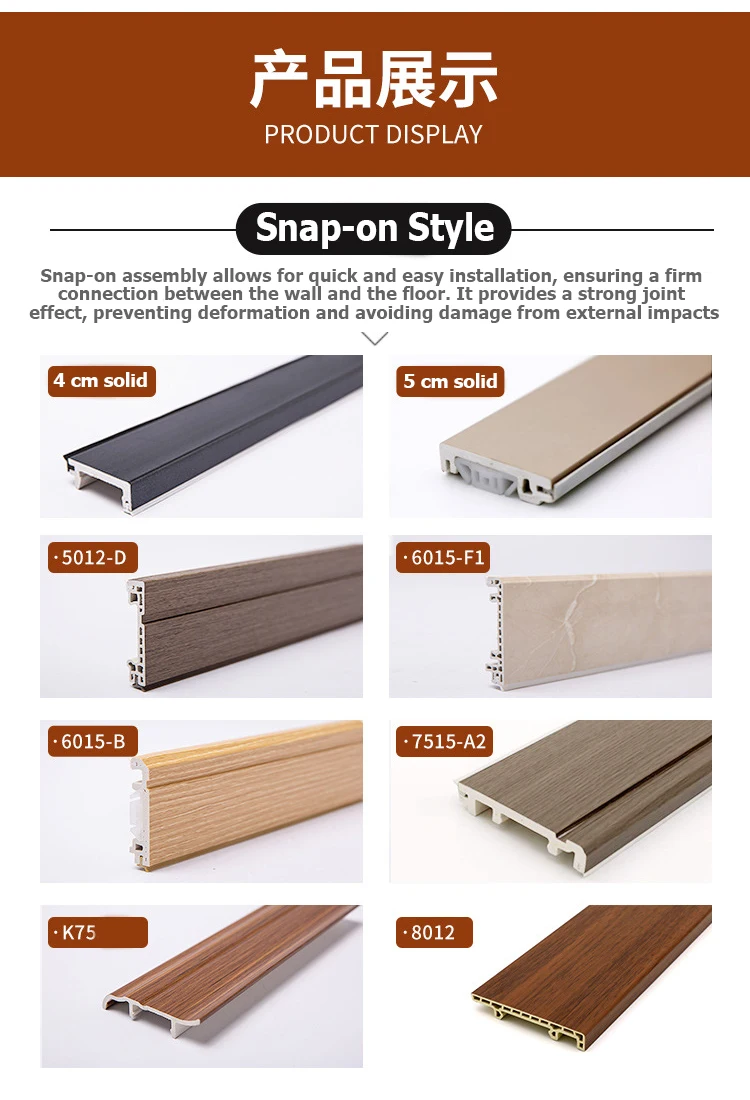 Modern Baseboard Moulding Plastic Skirting Board Trim Molding Base