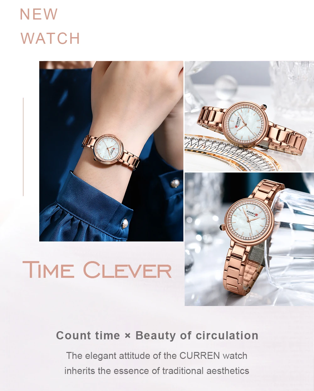 9089 High Quality Ladies Quartz Watch Casual Fashion Watch Diamond Set Steel Band Waterproof Watch Girl Gift Reloj De Mujer