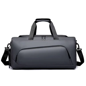 Wholesale Custom Durable Outdoor Polyester Leather Duffle Bag Waterproof Large Sport Travel Duffel Gym Bag