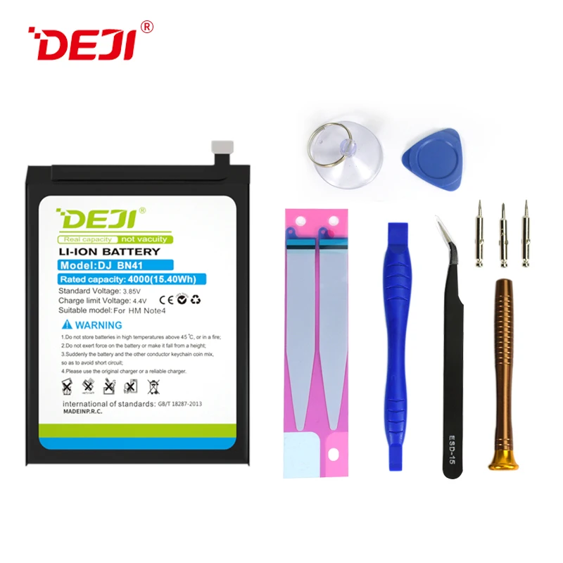 Оригинальный литиевый аккумулятор для телефона Xiaomi Redmi Note4 Note 4 BN41 4000 мАч