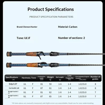 Demon Hunter Black Leopard Second Generation Micro for Ma Kou Stream Asian Rod White Strip Coil Big Cone Quick High Carbon – Rod – view 5