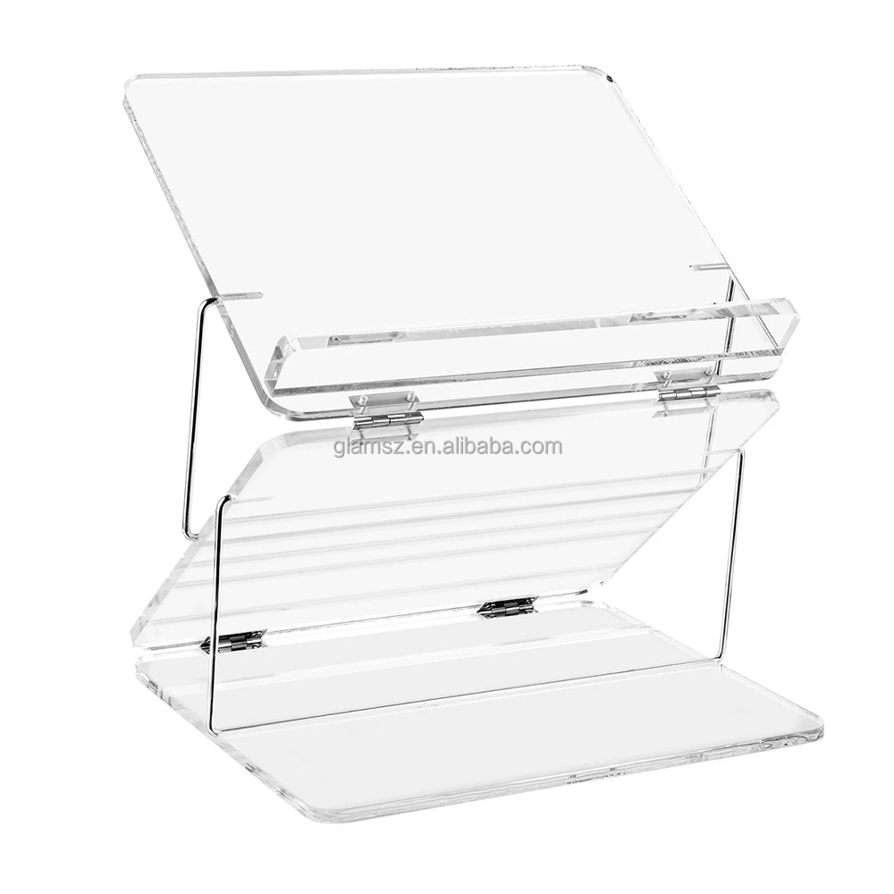 Custom Judaica Table Top Foldable Quran Display Lucite Shtender Acrylic