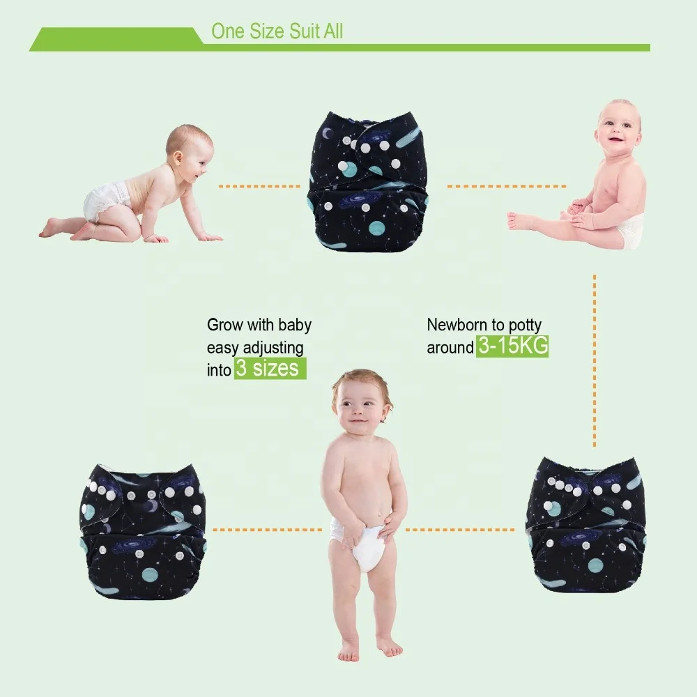 ALVABABY Pig Print Cloth Diapers Baby Eco-friendly Pocket Diaper Reusable Cloth Nappy for Baby Wholesale Diapers Fashion Design