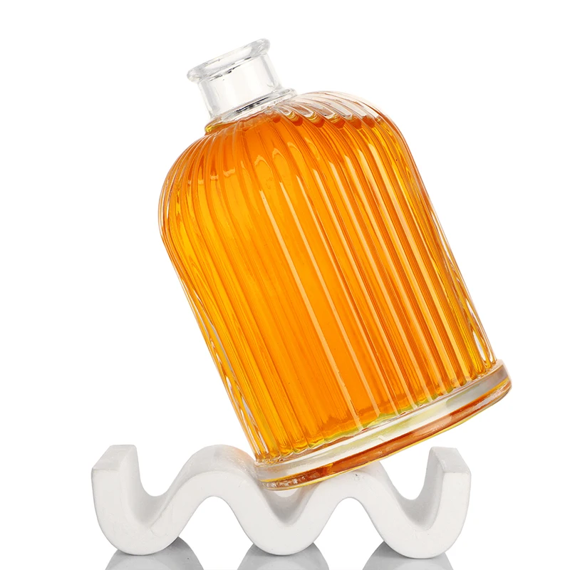 Wholesale 500ml High-Capacity Clear Cylinder Vertical Stripe