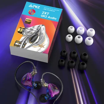 QKZ ZXT Wired Headphones - Dynamic, Noise Cancelling Earphones