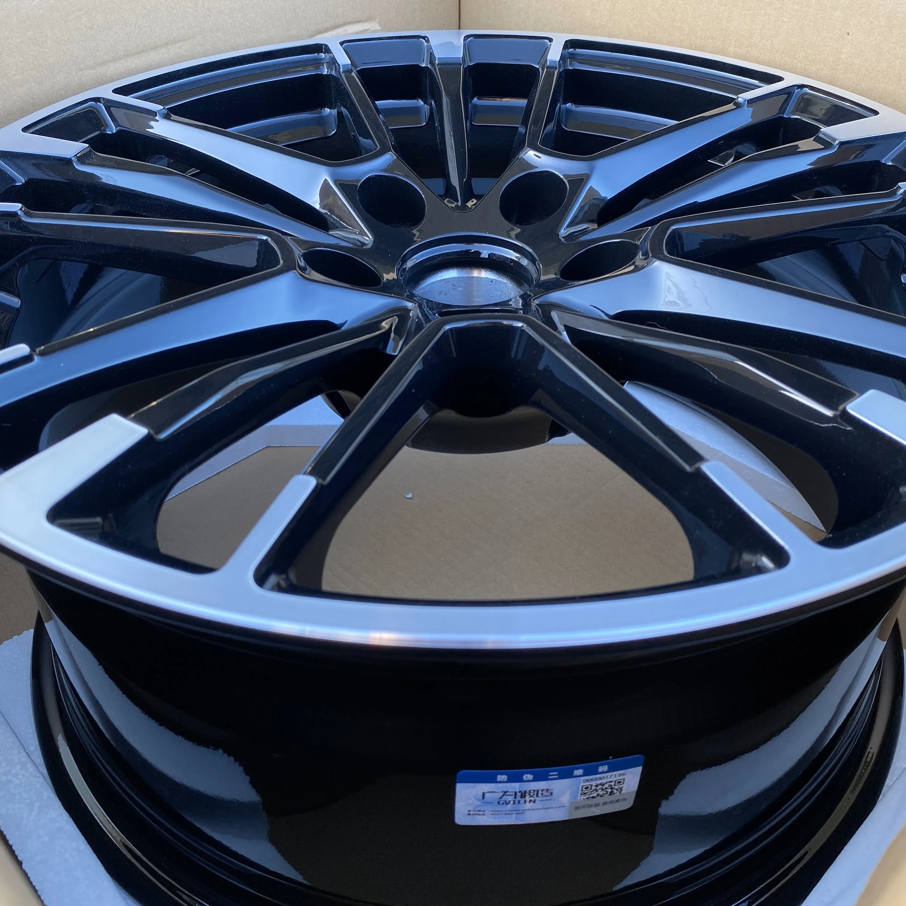 GVICHN gloss black CNC finished forged wheels 16 - 26 inch aluminum alloy rims 5x112 5x114.3 5x120 wheel hub