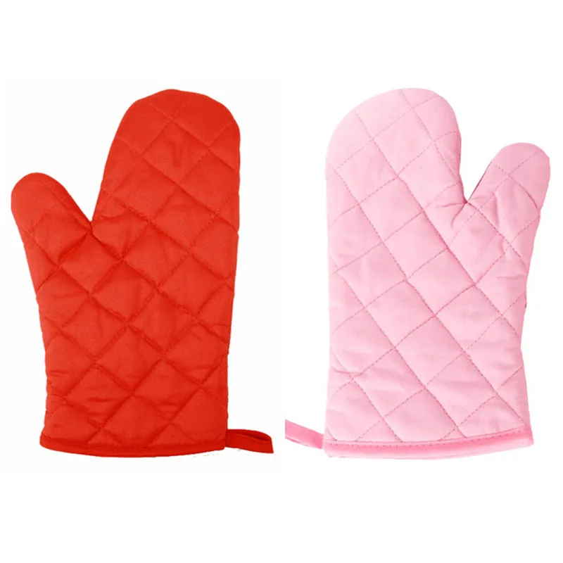 Red Pink Cooking Baking Cotton Heat Resistant Professional Potholder
