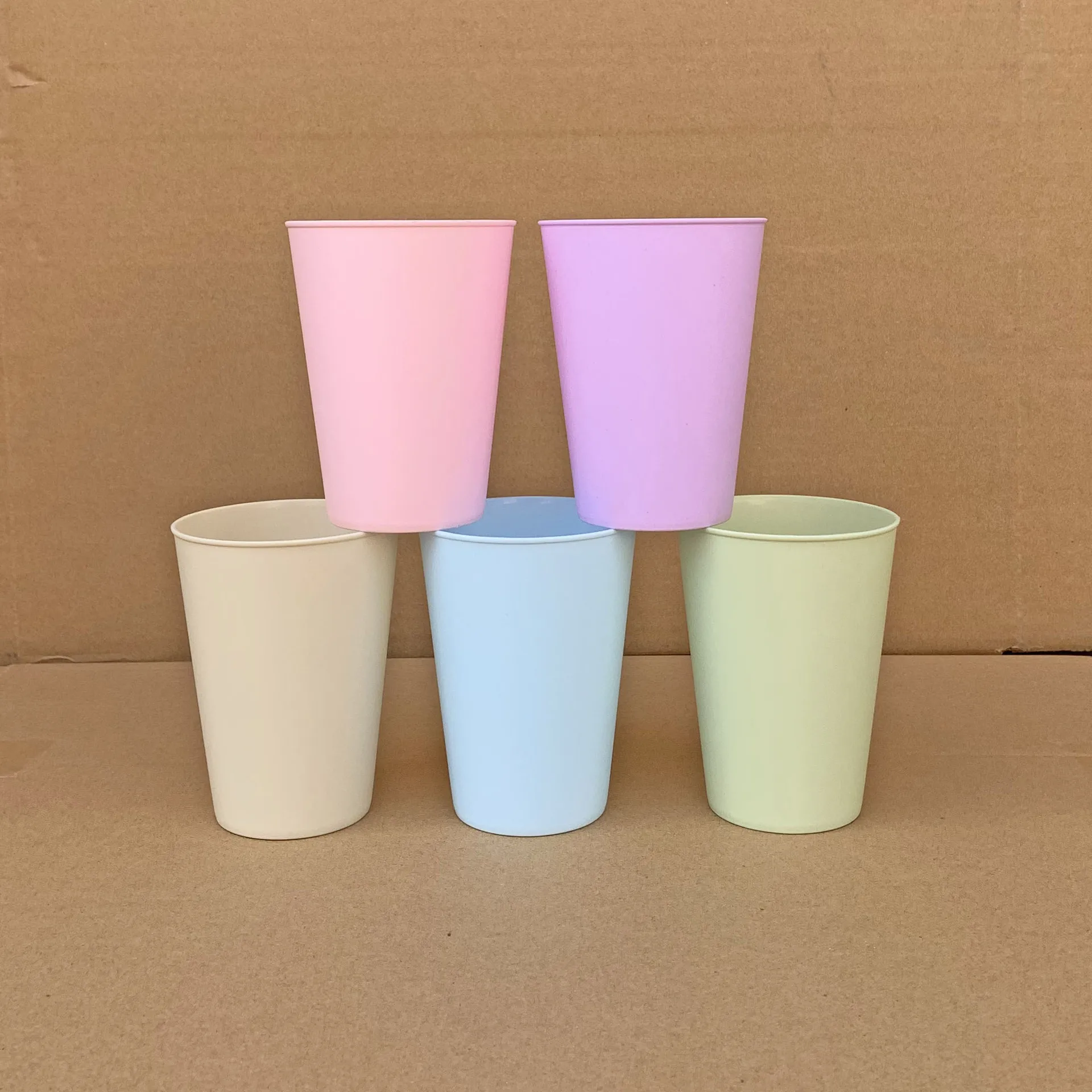 Wedding Party Use Custom Logo Printing 16oz Reusable Frosted Plastic