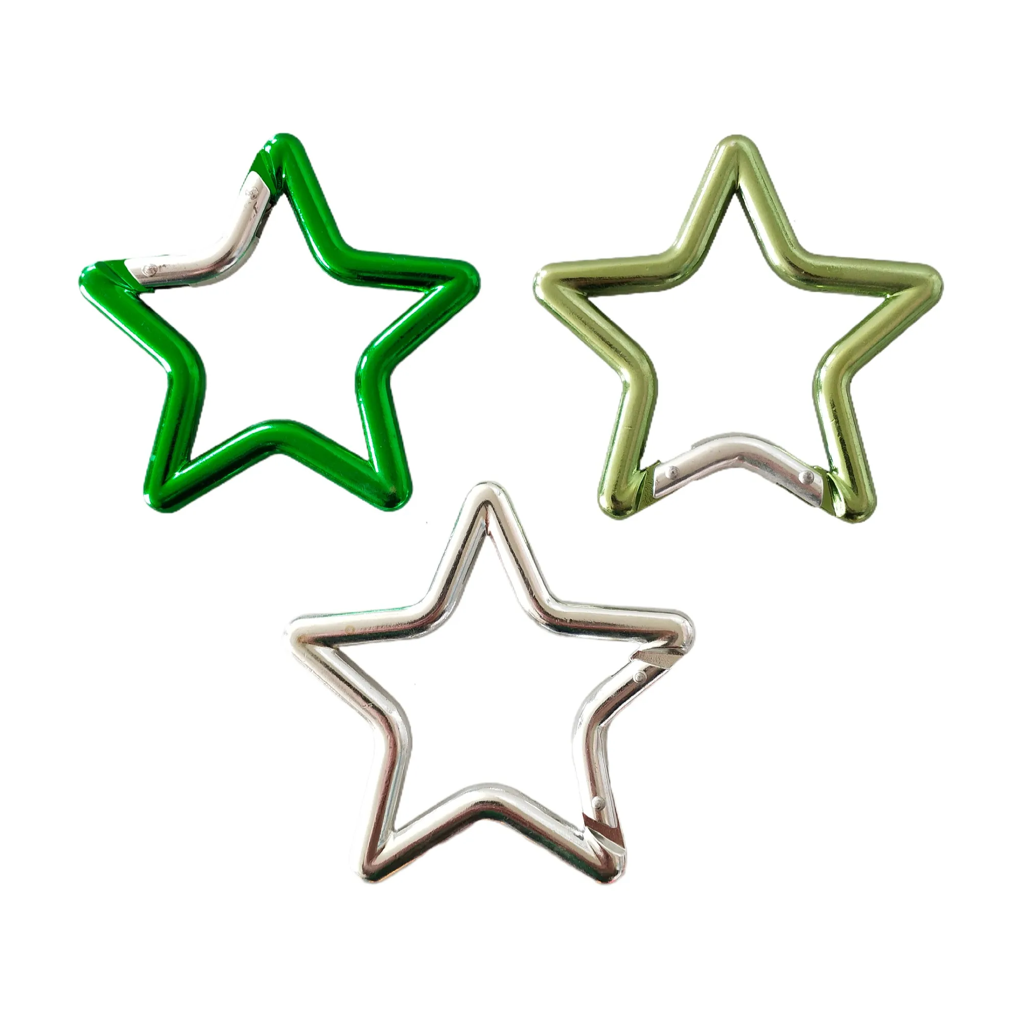 Custom Laser Engrave in All Regular Colors Instant Shipping Aluminum Alloy Promotional Keychain Star Carabiner Keychain
