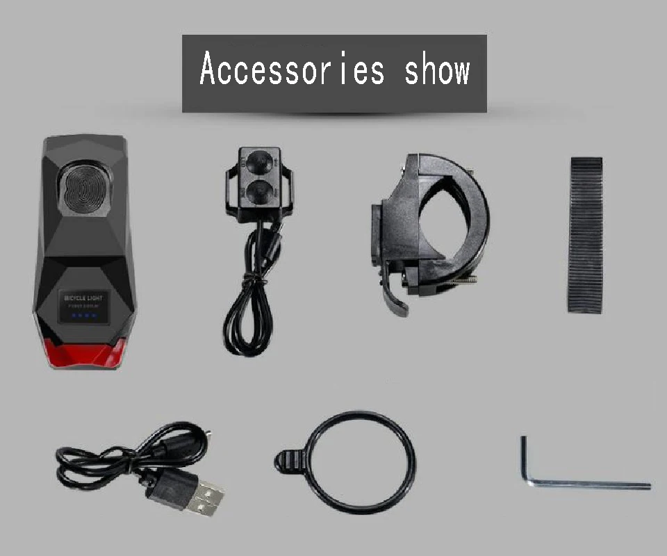 2020 New Touch Switch 2000ma Bicycle Horn Lamp Bicycle Light Led