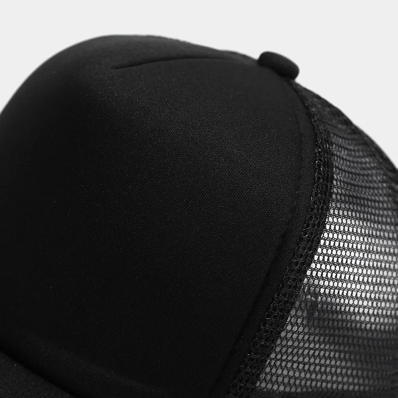 Custom Logo 2-Tone 5-Panel Trucker Hat Adjustable Athletic Fitted Baseball Cap Polyester Foam Front Mesh Back Casquette Blank