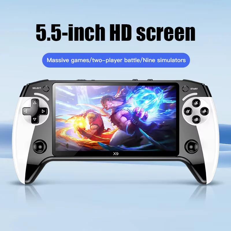 X9クラシック5.5インチHD画面ハンドヘルドゲーム機ポータブル1500mah